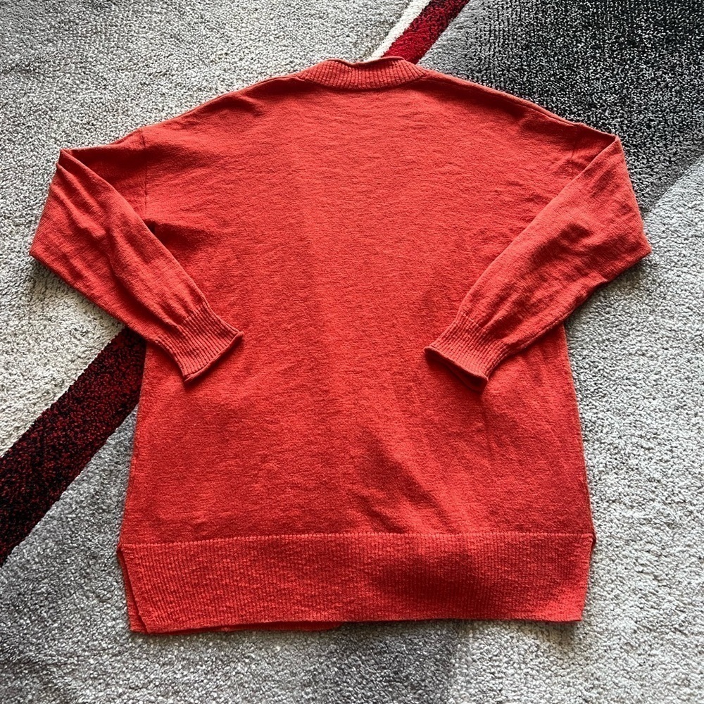 Madewell Bradley Orange Open Front Cardigan - Picture 5 of 5